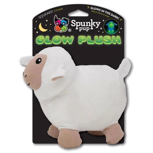 Spunky Pup Dog Toy Glow Plush Lamb Small