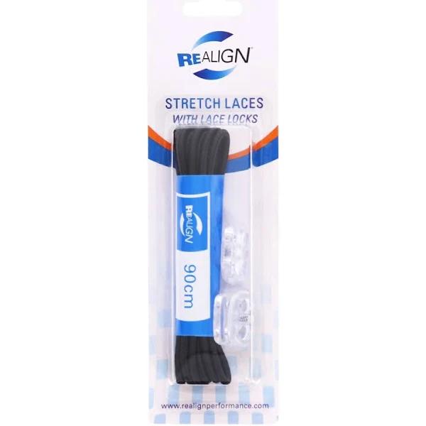 Realign | 90cm Stretch Shoe Laces (Black)