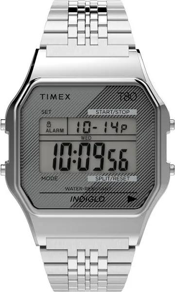 Timex Men's Archive T80 Digital Watch in Silver | END. Clothing