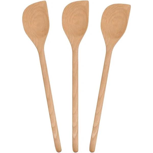 Argon Tableware Wooden Scraper Spoons - 30cm - Pack of 3