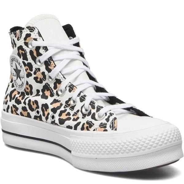 Converse Womens Chuck Taylor All Star Lift Leopard Love High US 9