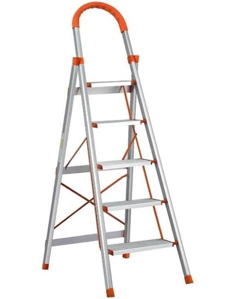 Giantz 5 Step Ladder Multi-purpose Folding Aluminium Light Weight Non