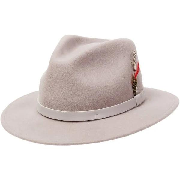 City Hatters Mark Fedora in Grey S