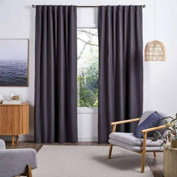 KOO Loft Linen Blend Concealed Tab Top Curtains