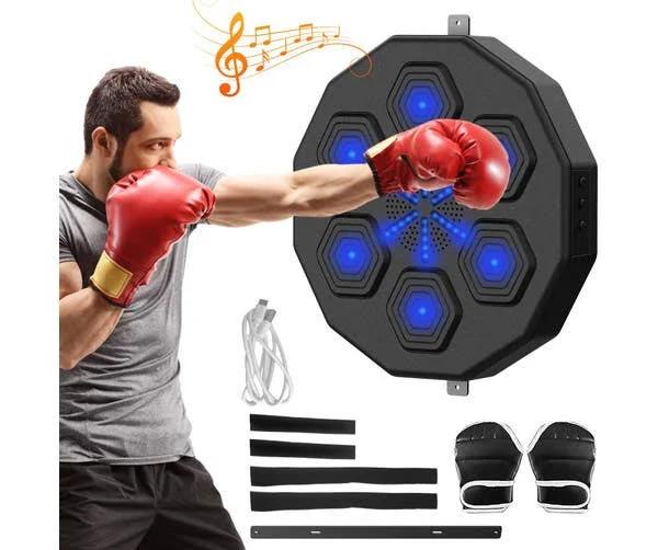 Advwin Boxing Training Machine, Wall Mounted Boxing Machine For Kids and Adults, Electronic Music Boxing Target w/Rhythm Light For Reaction Strength