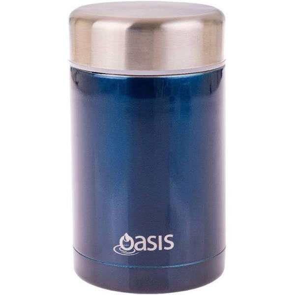 Oasis Stainless Steel Insulated Food Flask - Navy (450ml)