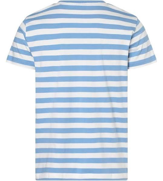 David Jones Gant Multistripe T-Shirt in Gentle Blue, Size Medium