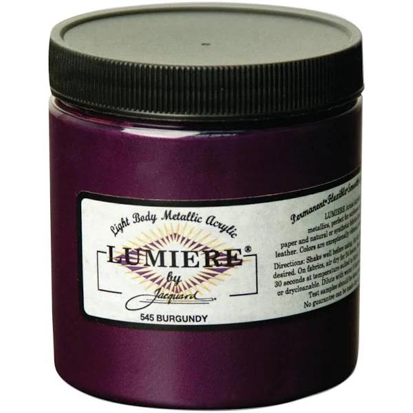 Jacquard Lumiere Metallic Acrylic Paint 8oz - Burgundy*