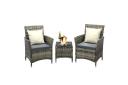 Livsip Outdoor Furniture Setting 3 Piece Grey