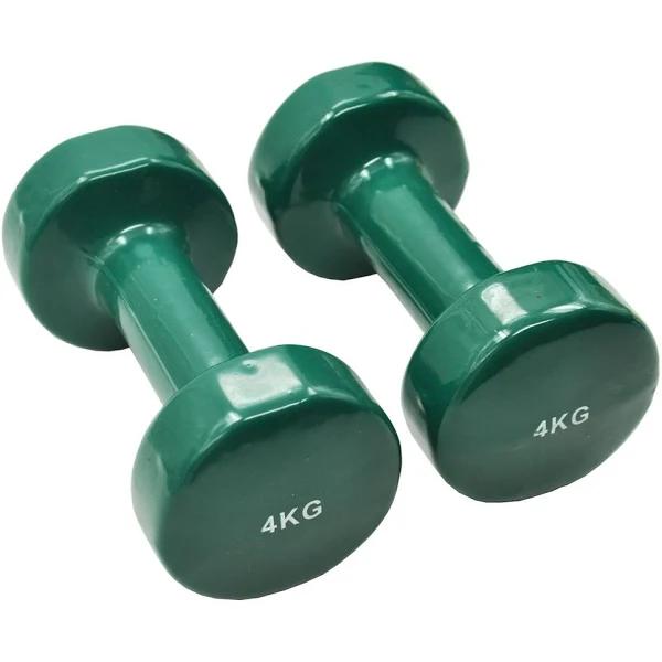 4kg x 2 Vinyl PVC Dumbbell Hand Weight - PVC Rubber Coated - Total 8kg