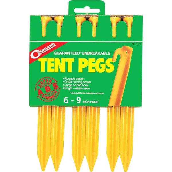 Coghlans 9in ABS Tent Pegs 6 Pack