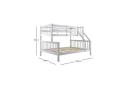 Nero Natural Pine Triple Bunk Bed - White