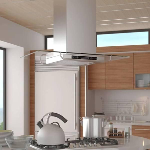 Island Mount Range Hood With LCD Display