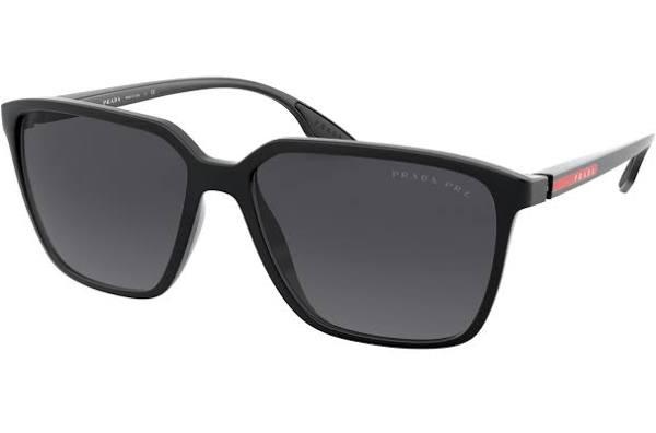 Prada Linea Rossa PS 06VS Black Polarised Sunglasses Grey