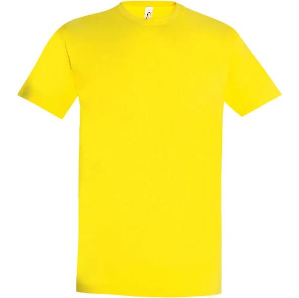 SOLS Mens Imperial Heavyweight Short Sleeve T-Shirt Lemon Mens T-Shirt