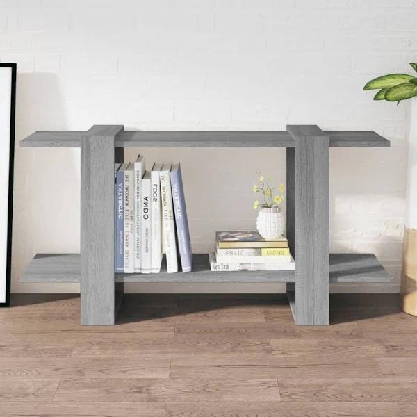 vidaXL Book Cabinet Grey Sonoma 100x30x51 cm Engineered Wood