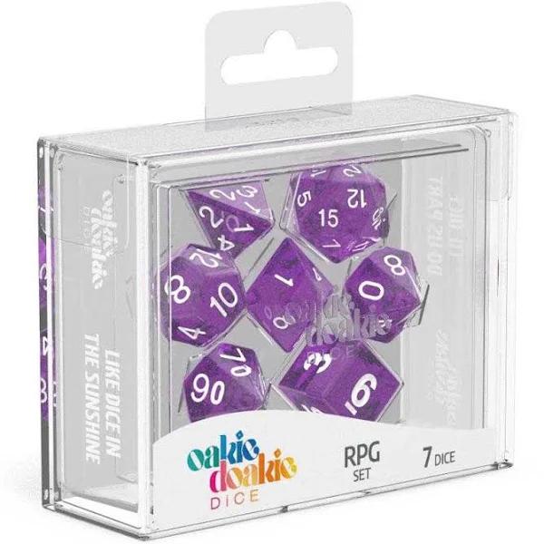 Oakie DOAKIE Dice RPG Set Speckled - Purple (7)