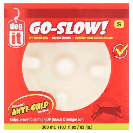 Dogit Go Slow Anti Gulp Dog Bowl - 300ml / White