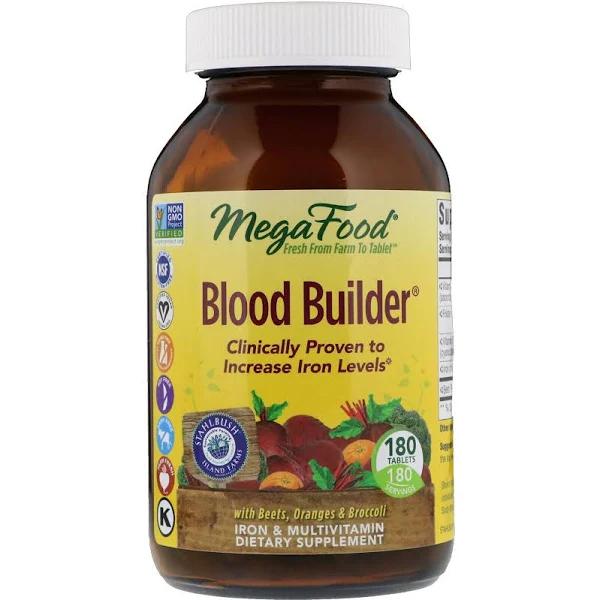 MegaFood, Blood Builder, Iron, 180 Tablets