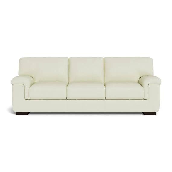 Barret Leather Sofa Optic White by Freedom, 100% Leather FF