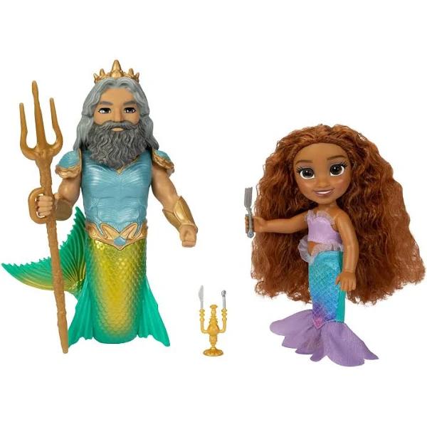 Disney Princess The Little Mermaid Ariel and King Triton Doll Set