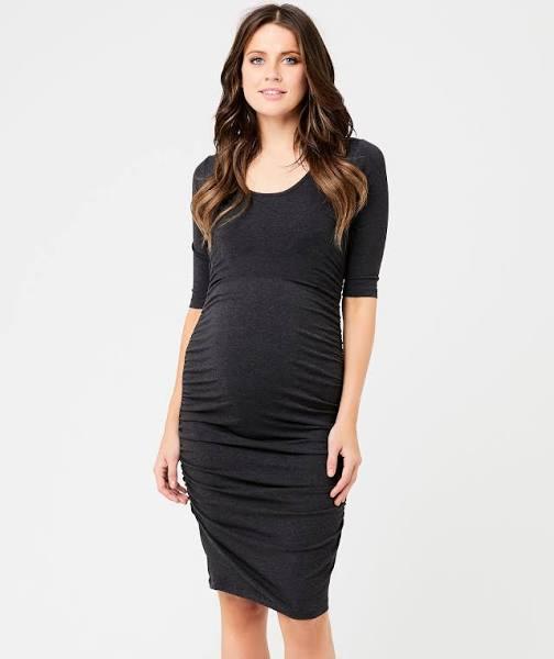 Marle Cocoon Dress Charcoal - Size S - Ripe Maternity