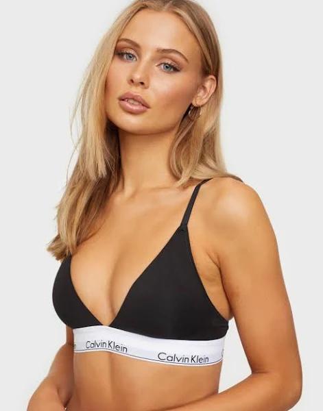 Calvin Klein Triangle Modern Bra Black S Woman