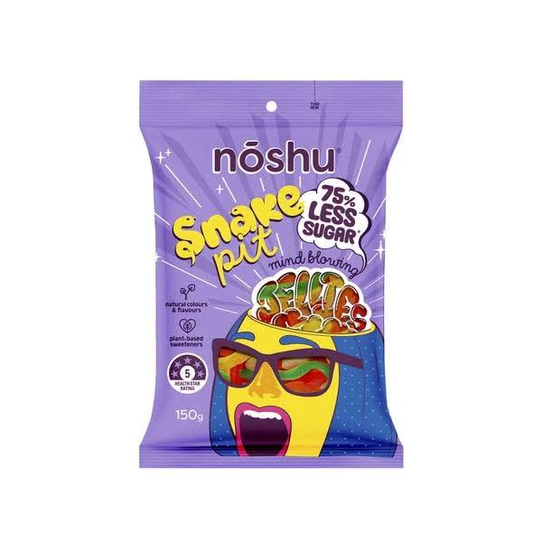 Noshu 75% Less Sugar Snakes 150g