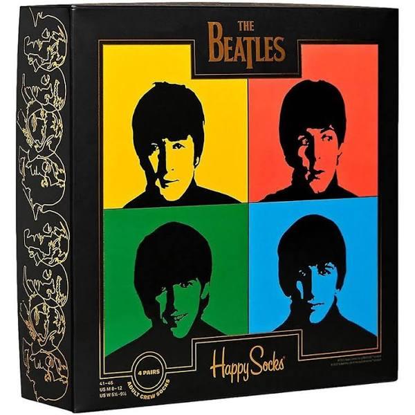 Black 4-Pack The Beatles Crew Socks Gift Set | Happy Socks