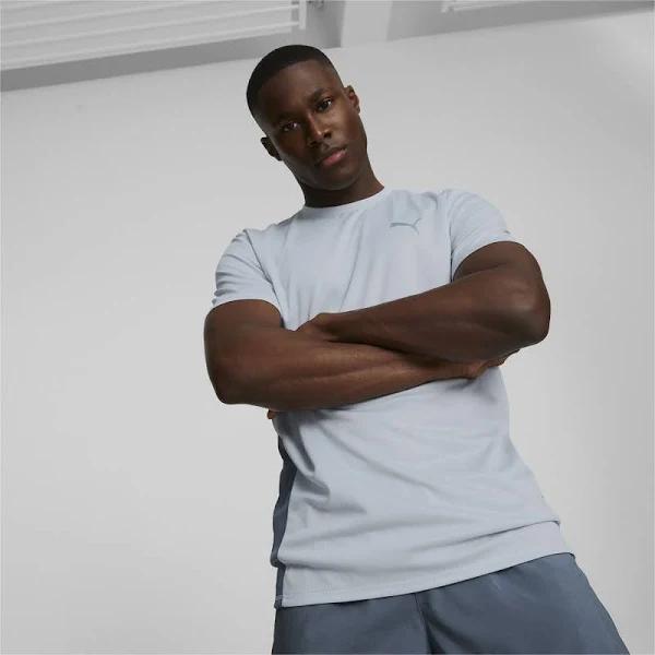 Favourite Short Sleeve Men's Running T-Shirt in Platinum Gray/Evening Sky, Size 2XL, Polyester by Puma