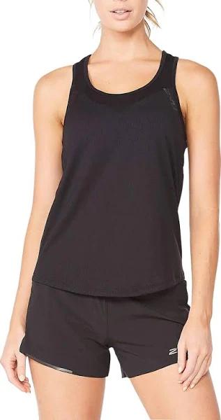 2XU Light Speed Tech Singlet Womens S / Black/Black Reflective