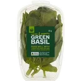 Woolworths Green Basil Fresh Herb 15g Punnet