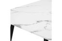 Oikiture 60cm Dining Table Kitchen Marble Tulip Round Metal Leg White