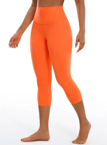 CRZ Yoga Women's Yoga Lounge High Rise Butterluxe Yoga Leggings 21'' Neon Orange / S