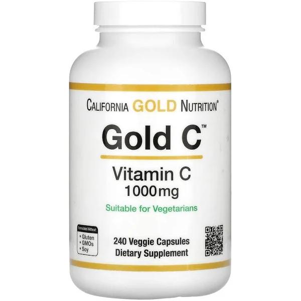 California Gold Nutrition, Gold C, Vitamin C, 1,000 mg, 240 Veggie Capsules