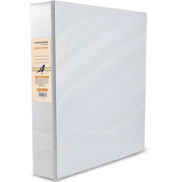 BIBBULMUN Insert Binder A4 2D Ring 38mm White