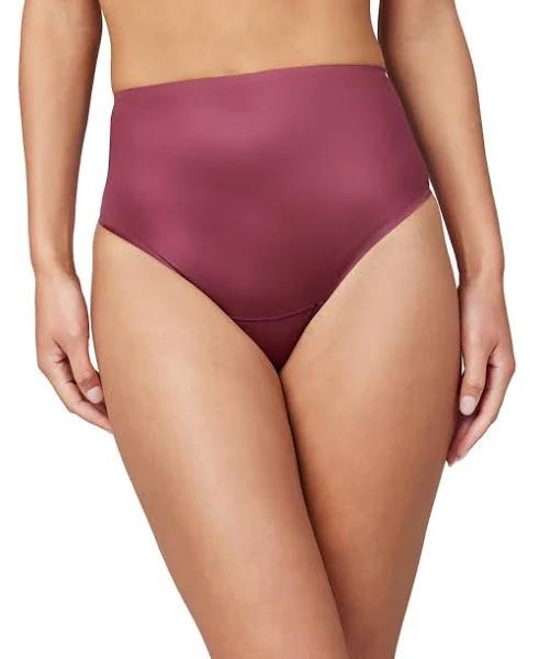 Spanx Shaping Satin-Thong in Sangria, Size XS