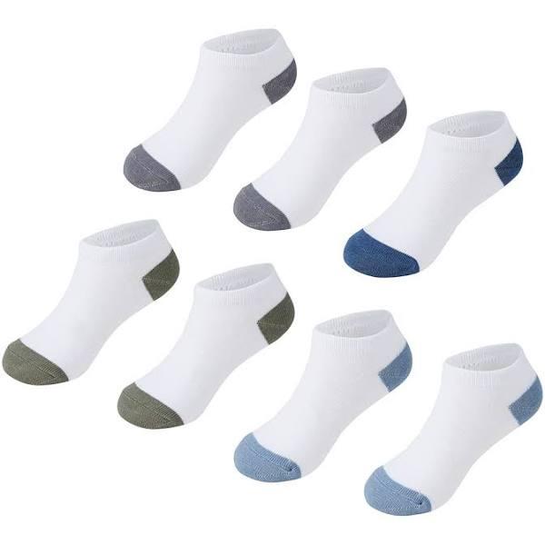 Kmart 7 Pack Low Cut Socks-White MXG Size: 9-12