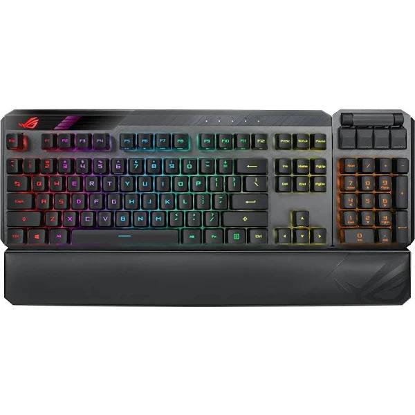 Asus MA02 ROG Claymore II Wireless Modular Gaming Mechanical Keyboard with ROG RX Blue Switches, Detachable Numpad & Wrist Rest