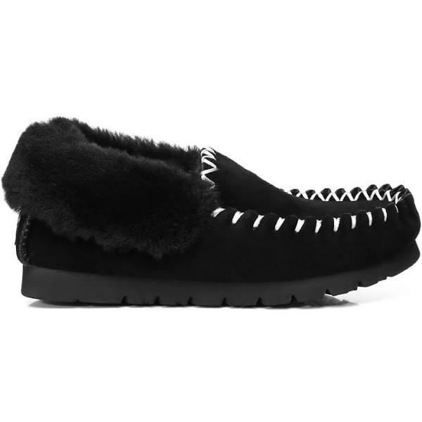 Australian Shepherd Popo Moccasins - Black