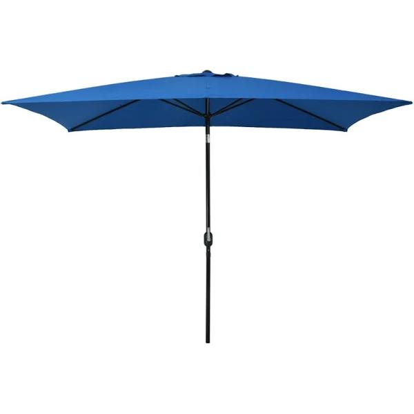 vidaXL Outdoor Parasol With Metal Pole 300×200 cm Azure