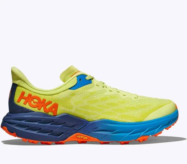 Hoka Speedgoat 5 Shoes Yellowish Green Dark Blue Orange - 48