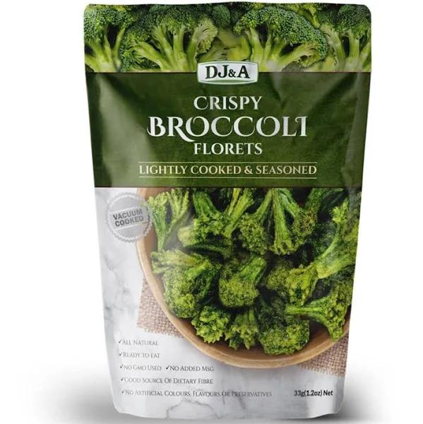 Dj & A Crispy Broccoli Florets 25g X 16- Broccoli Chips- Buy Aussie