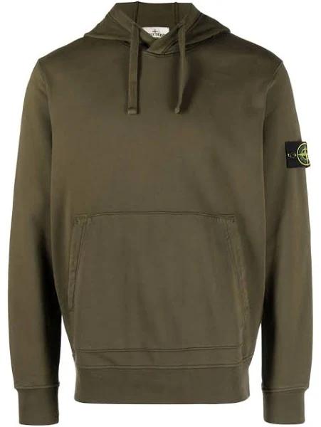 Stone Island - Compass-Logo Cotton Hoodie - Men - Cotton - L - Green