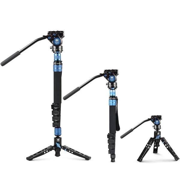 Sirui P-325FS/FL Carbon Fiber Monopod with Stand and Video Head VA-5, P-325FS+VA-5