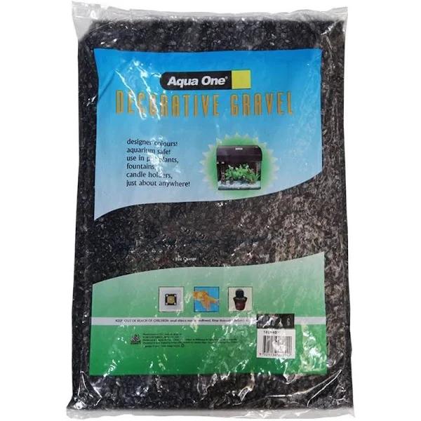 Aqua One Decorative Gravel 5kg Black 7mm