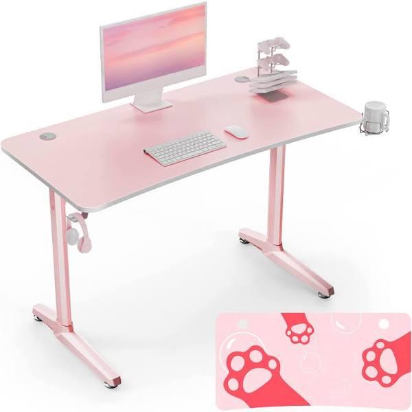 Eureka Ergonomic GIP-P47 Gaming Desk - Cute Pink