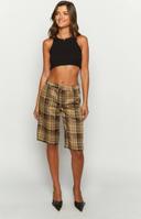 Kurt Jorts - Chocolate Check - XXL - Women's Shorts - Lioness Fashion | AfterPay Available