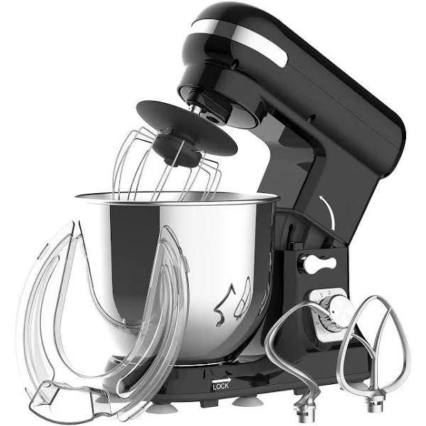 Advwin 6.5L 1400W Stand Mixer, 6-speed Black Electric Food Mixer - AfterPay & zipPay Available