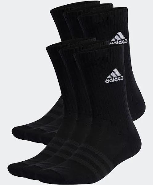 Adidas Crew Socks 6 Pack - Black - XS